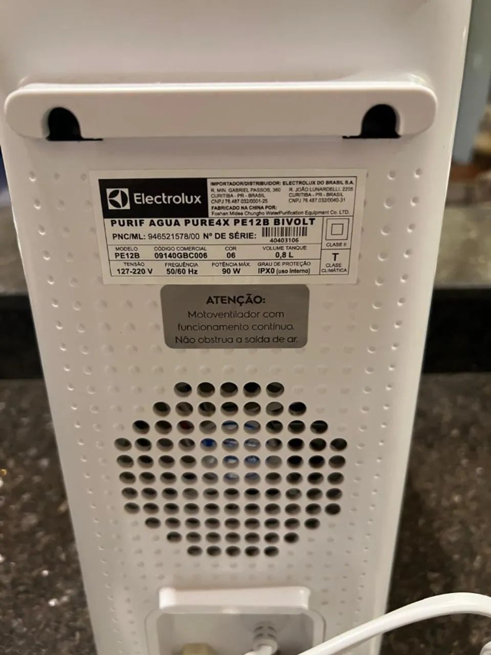 Bebedouro Purificador de água Electrolux branco bivolt - Foto 4