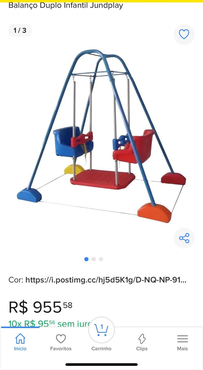 Balanco duplo infantil estado de novo crianças de 3-6anos - Foto 5