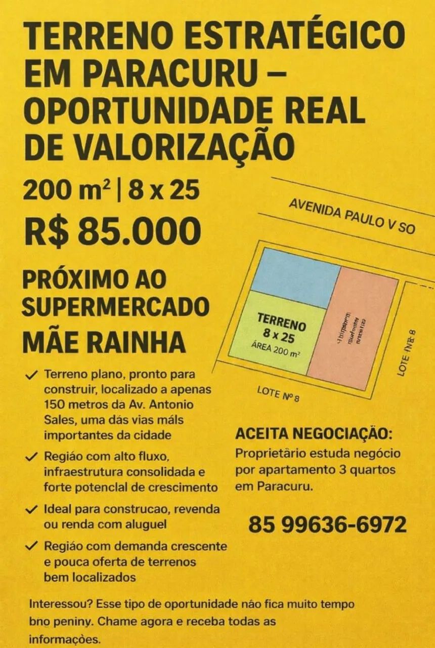 Terreno em Paracuru-Ce 