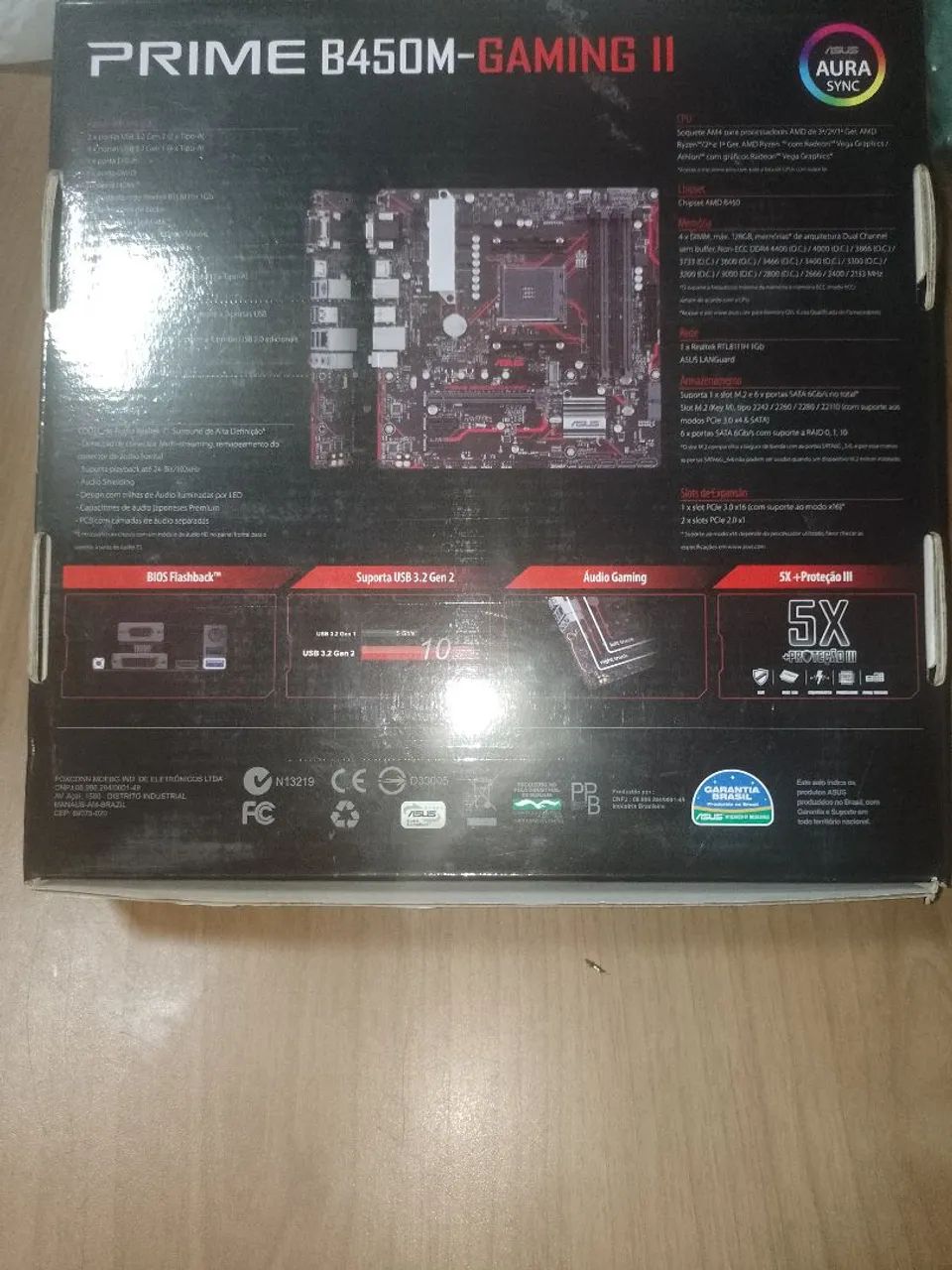 Placa-Mãe ASUS Prime B450M-Gaming II - Foto 2
