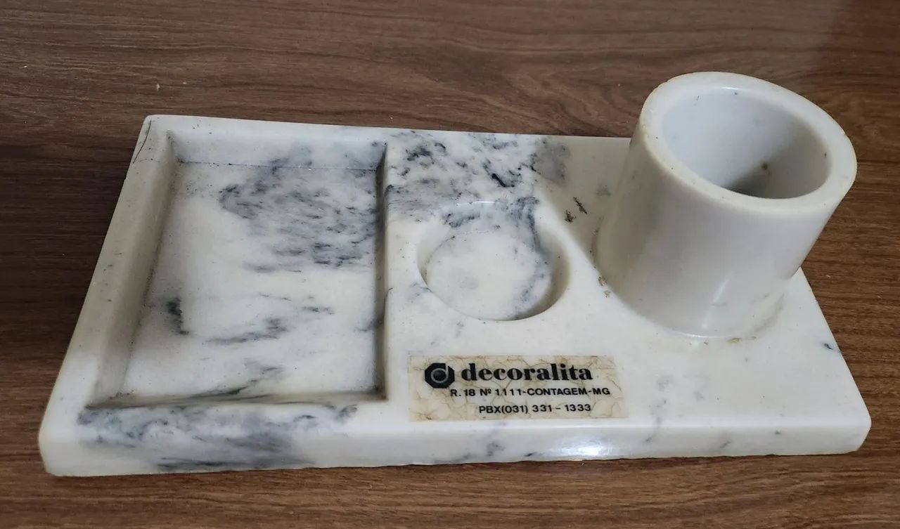 Porta Objetos / Organizador de Mesa em Mármore 
