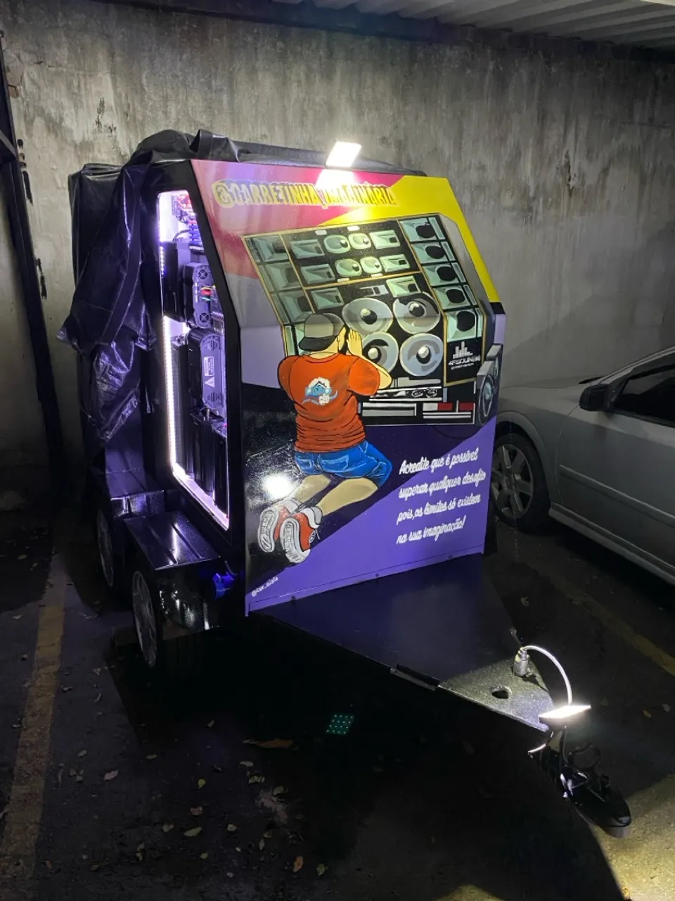 Carretinha de som completa para eventos