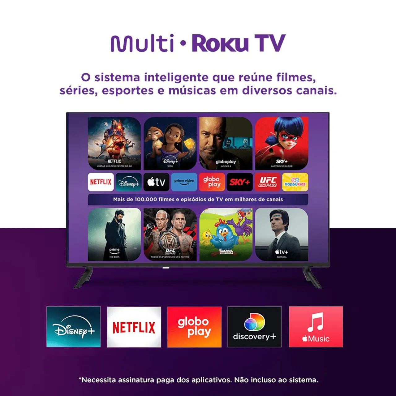 Smart TV Multi Roku 32" HD - 32" - TL052M - Foto 4