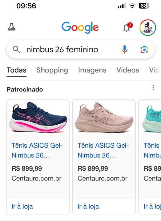 Tênis Asics Gel-Nimbus 26 Feminino - Pouco Usado