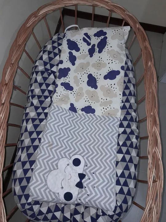 Berço vime com suporte cama e utensílios  - Foto 3