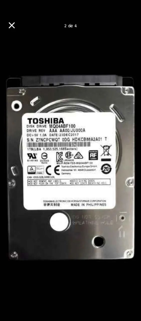 HD Toshiba Internal Slim 2.5" SATA 3 - Compatible with Xbox, Console and Notebook64308139243393120