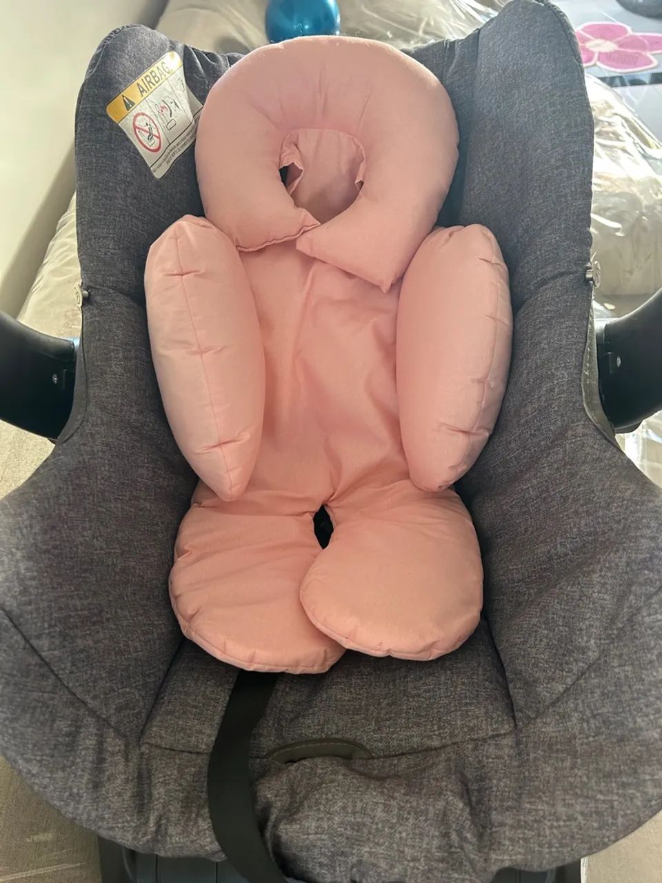 Carrinho de bebê 360 Galzerano Dzieco Rose Cinza completo  - Foto 4