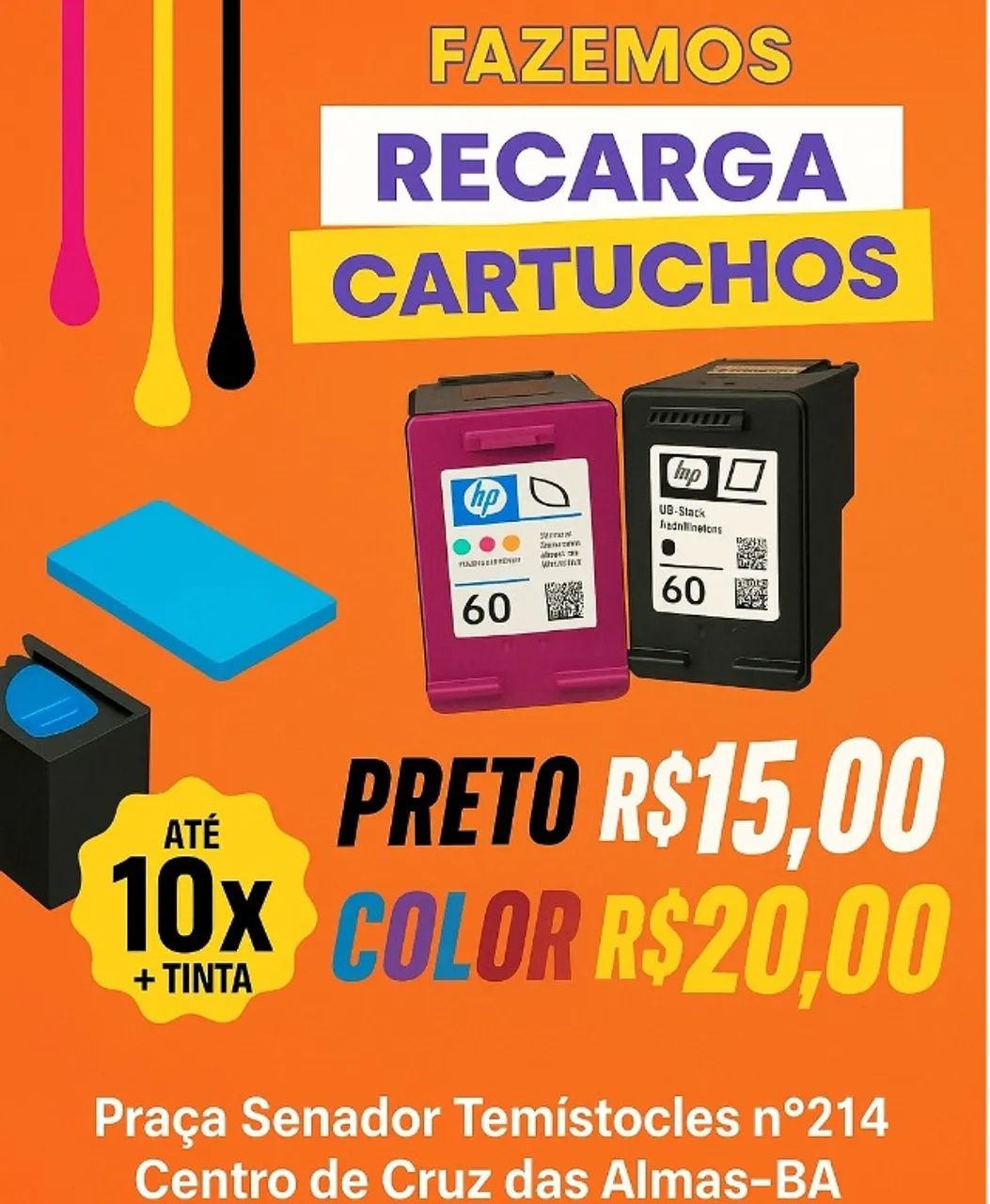 Kit Cartuchos de Impressora Jato de Tinta 
