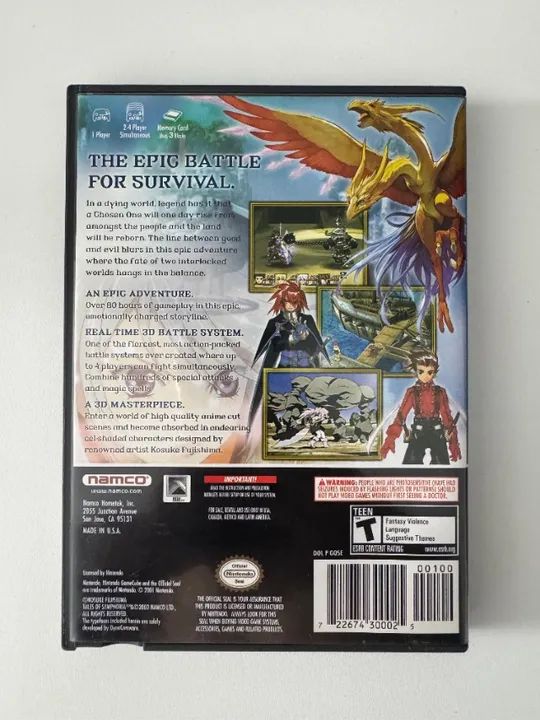 Jogo Tales of Symphonia - Nintendo GameCube - Completo com caixa, capa, e manual Original - Foto 3