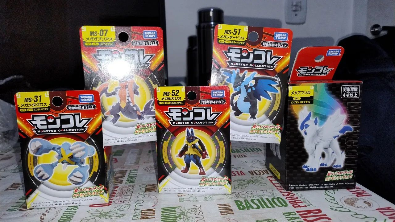 5 Miniaturas Pokémon Moncolle Takara Tomy Mega Evoluções