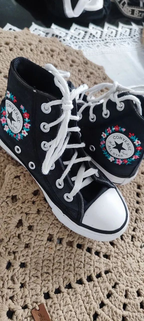 Converse All Star bordado floral