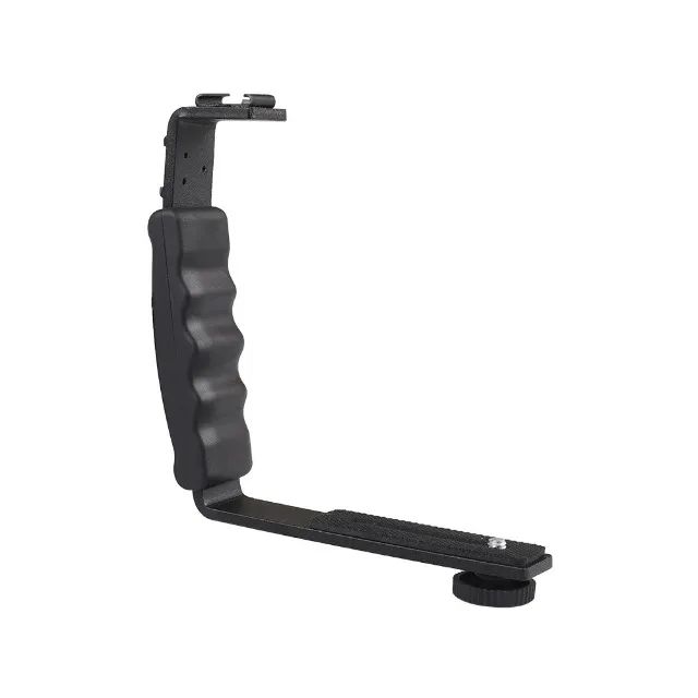 Manopla Flash Bracket "L" com Sapata para Câmera DSLR ou Filmadora - Foto 4