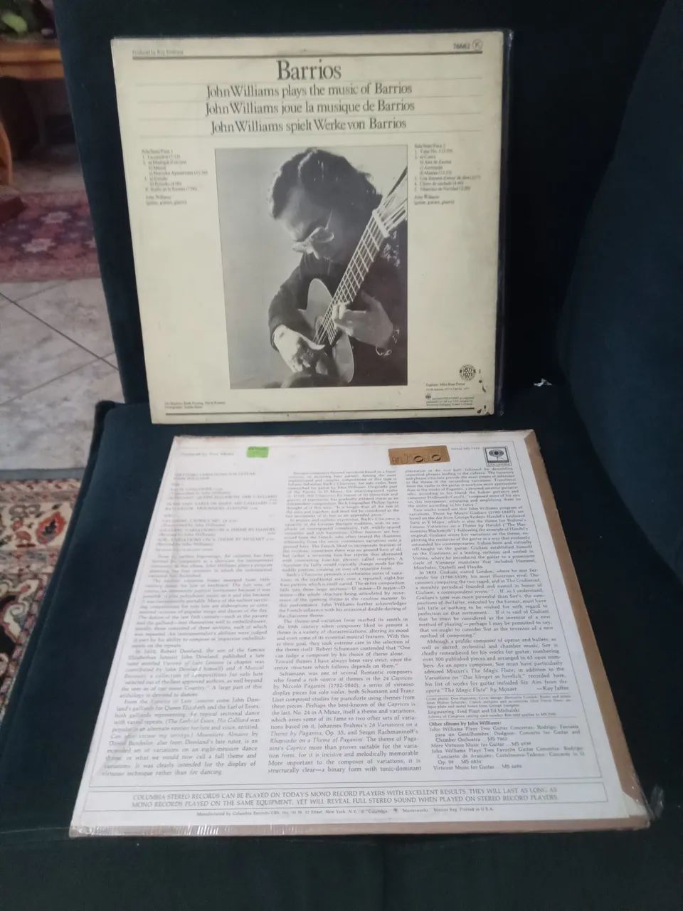 LPs discos vinil importados John Williams Barrios e Virtuoso Variations violão clássico - Foto 2