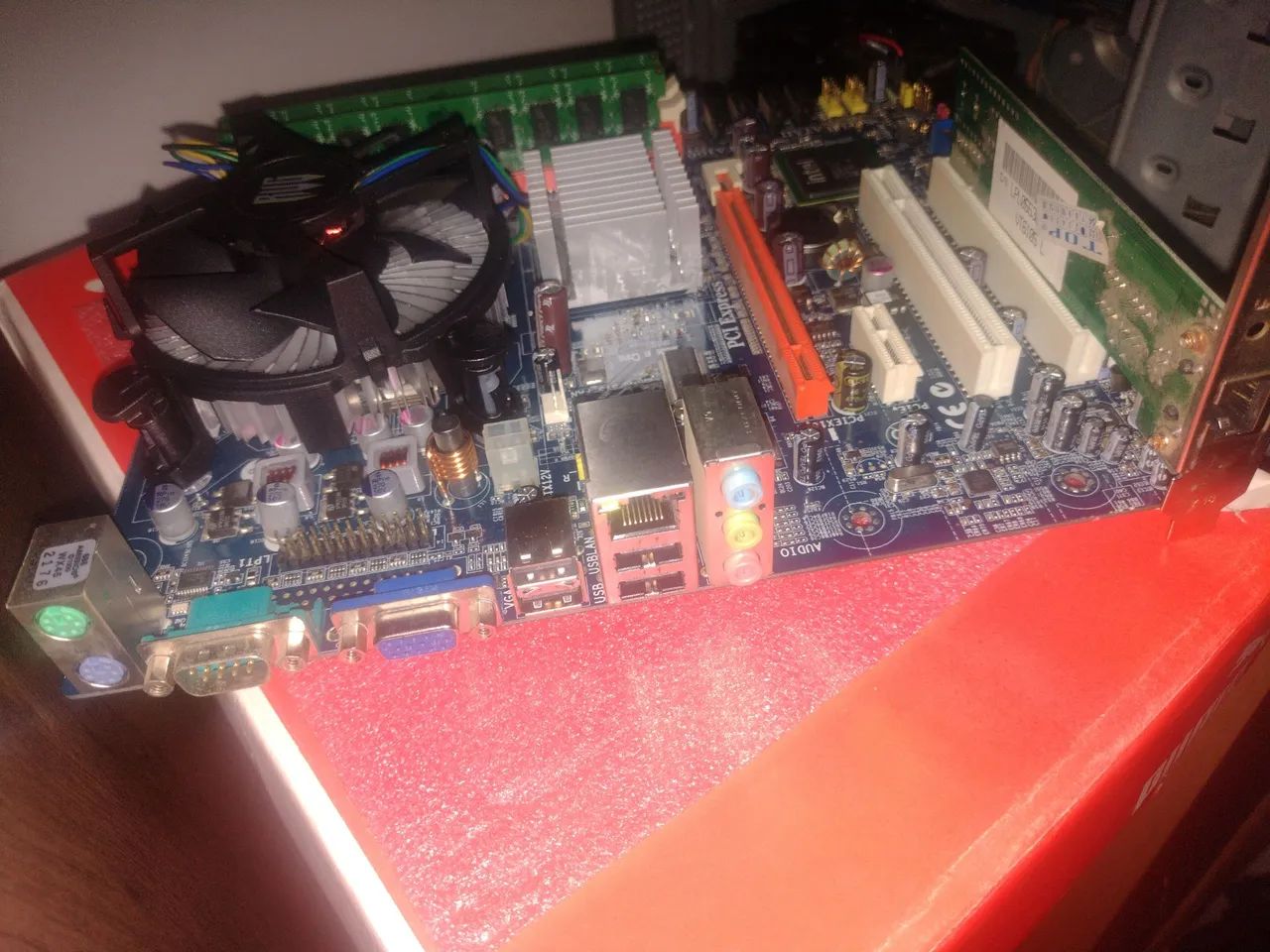 Kit placa mãe processador e memória ram LGA755 - Foto 4