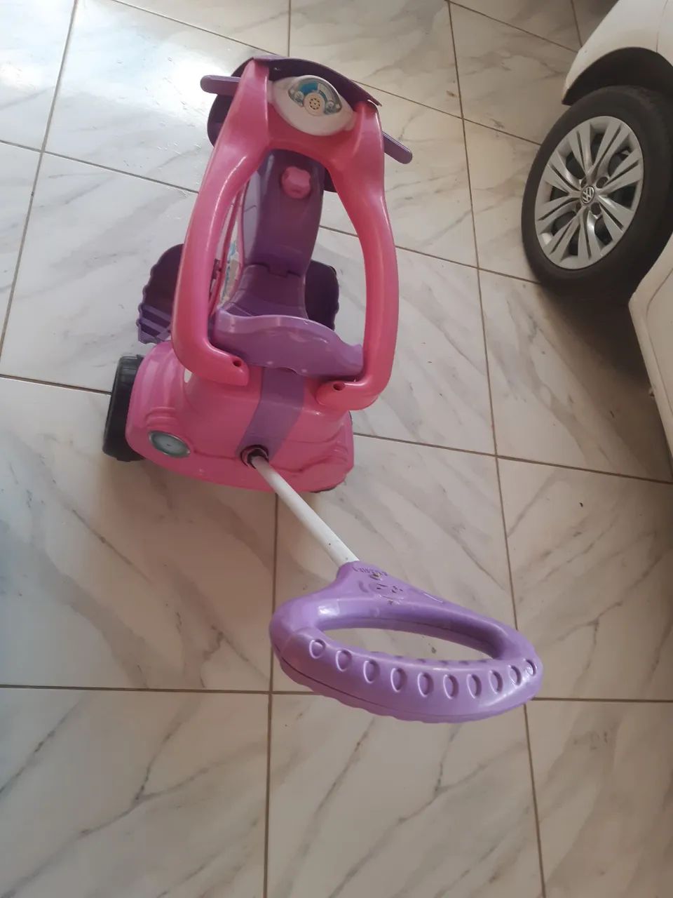 Mini Moto Infantil Calesita - Rosa e Roxa - Foto 4