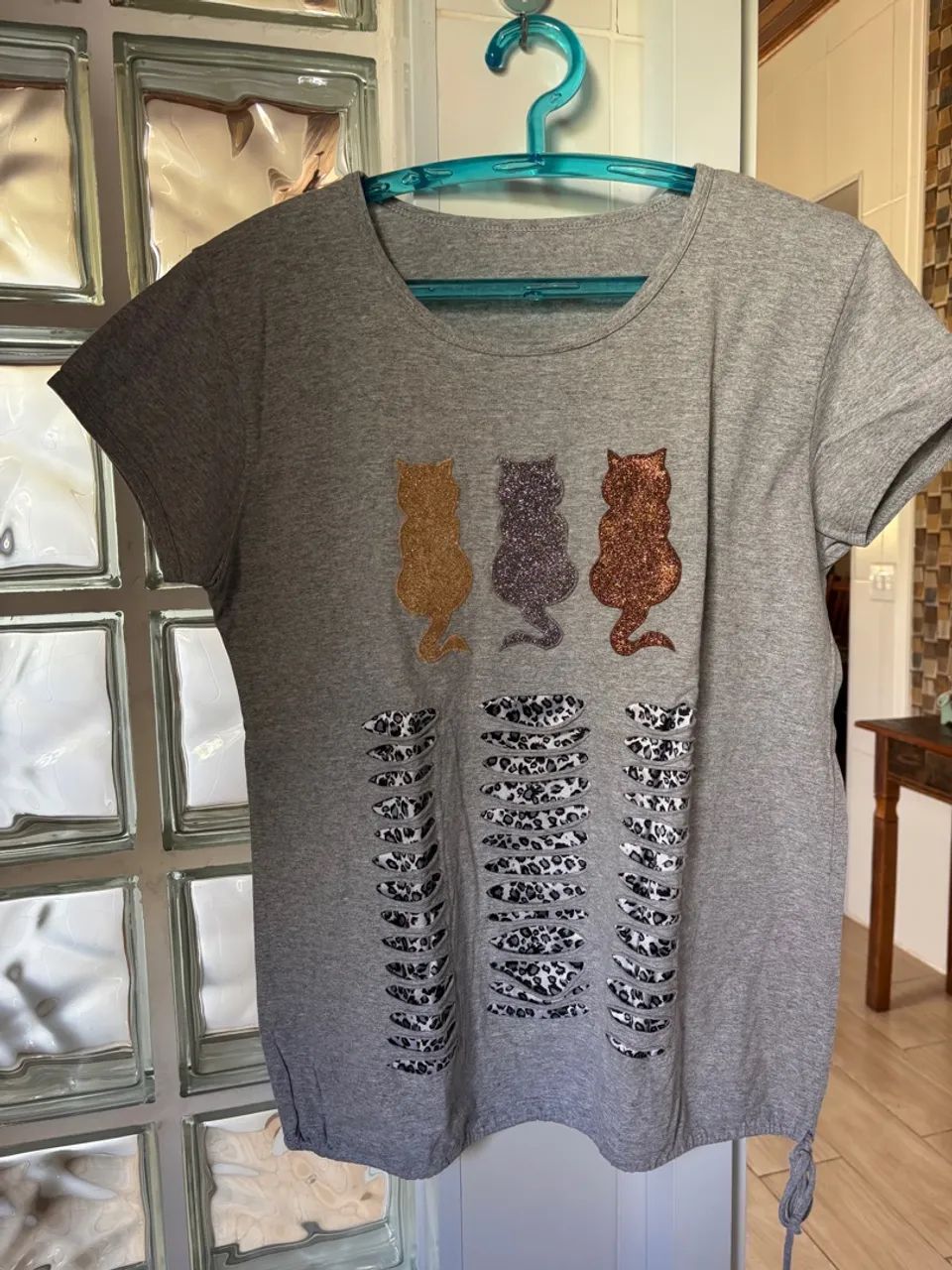 Camiseta cinza customizada xg - Foto 3
