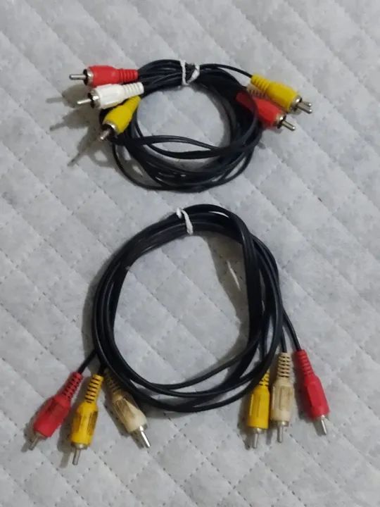 Cabos RCA para Áudio, Vídeo e Cameras Usados - Foto 3