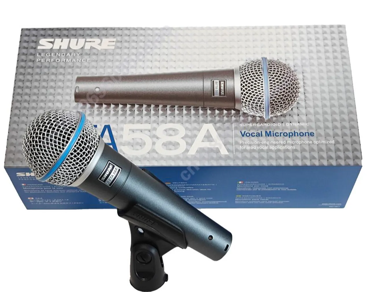 Microfone Shure Beta 58A Dinâmico Cardioide