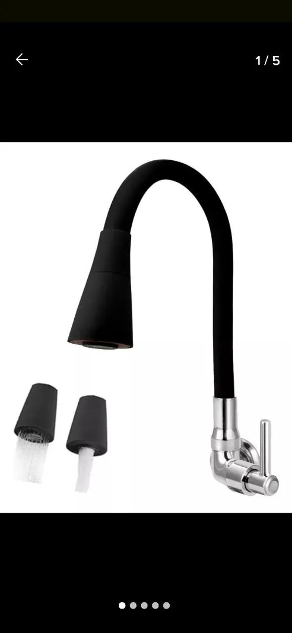 Torneira de Cozinha com Design Moderno Preta