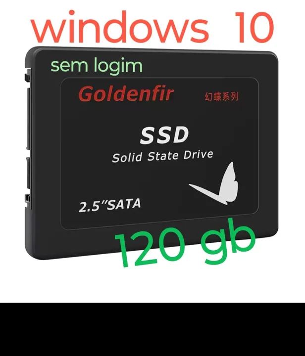 Ssd 120 gb com Windows 10 ( novo ) sem loginSsd