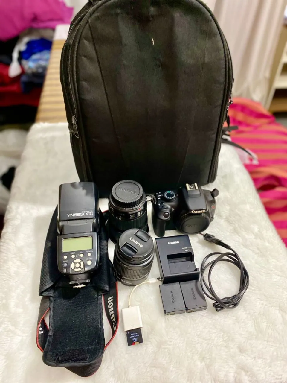 Kit Completo Canon t5: Câmera, Lentes e Acessórios!