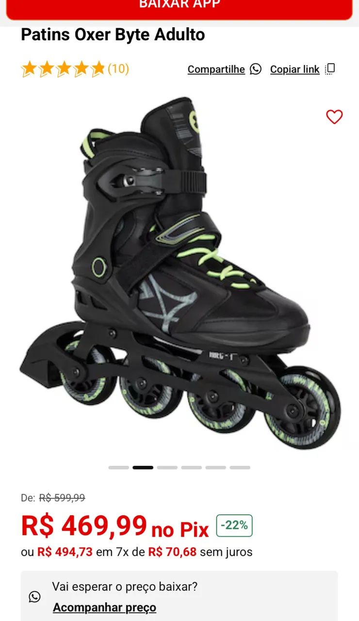 Patins Oxer preto e dourado  - Foto 2