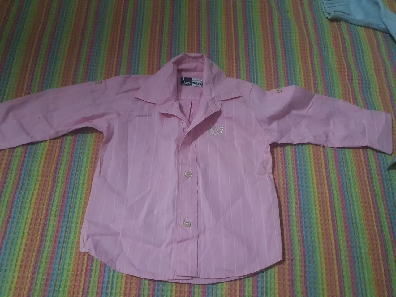 Camisa Social Bebê Rosa - Joana João Boys Wear - 1 Ano<br>
