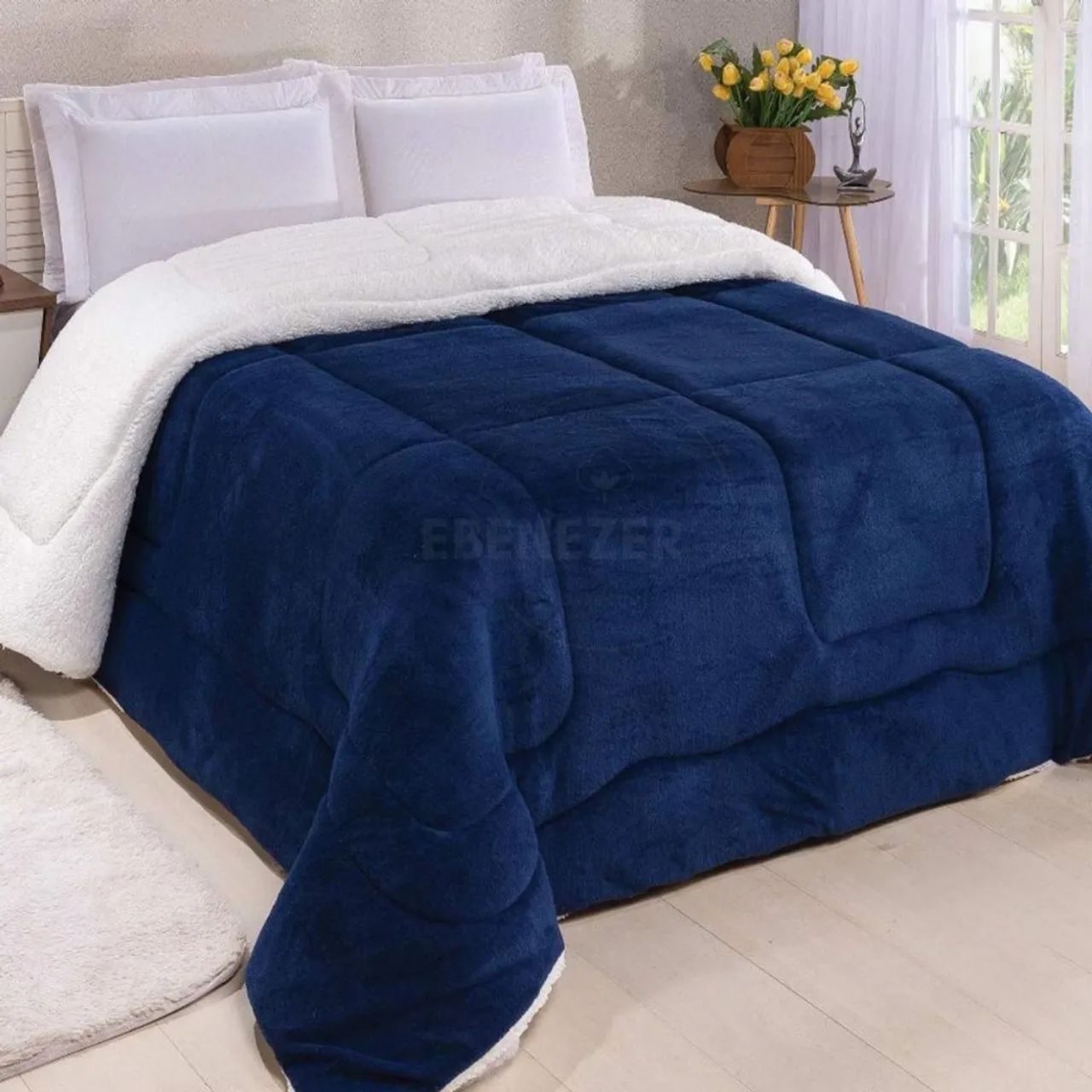 Edredom Coberdorm Queen Sherpa 2,20m x 2,40m Dupla Face 