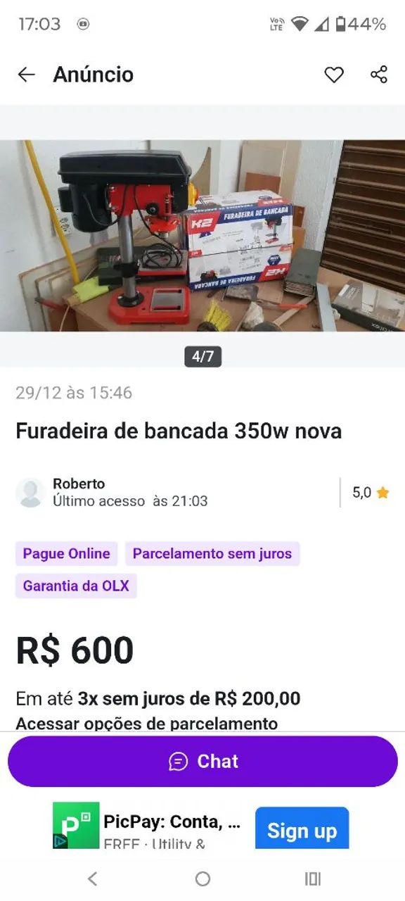 Furadeira de bancada profissional de64961596114433122