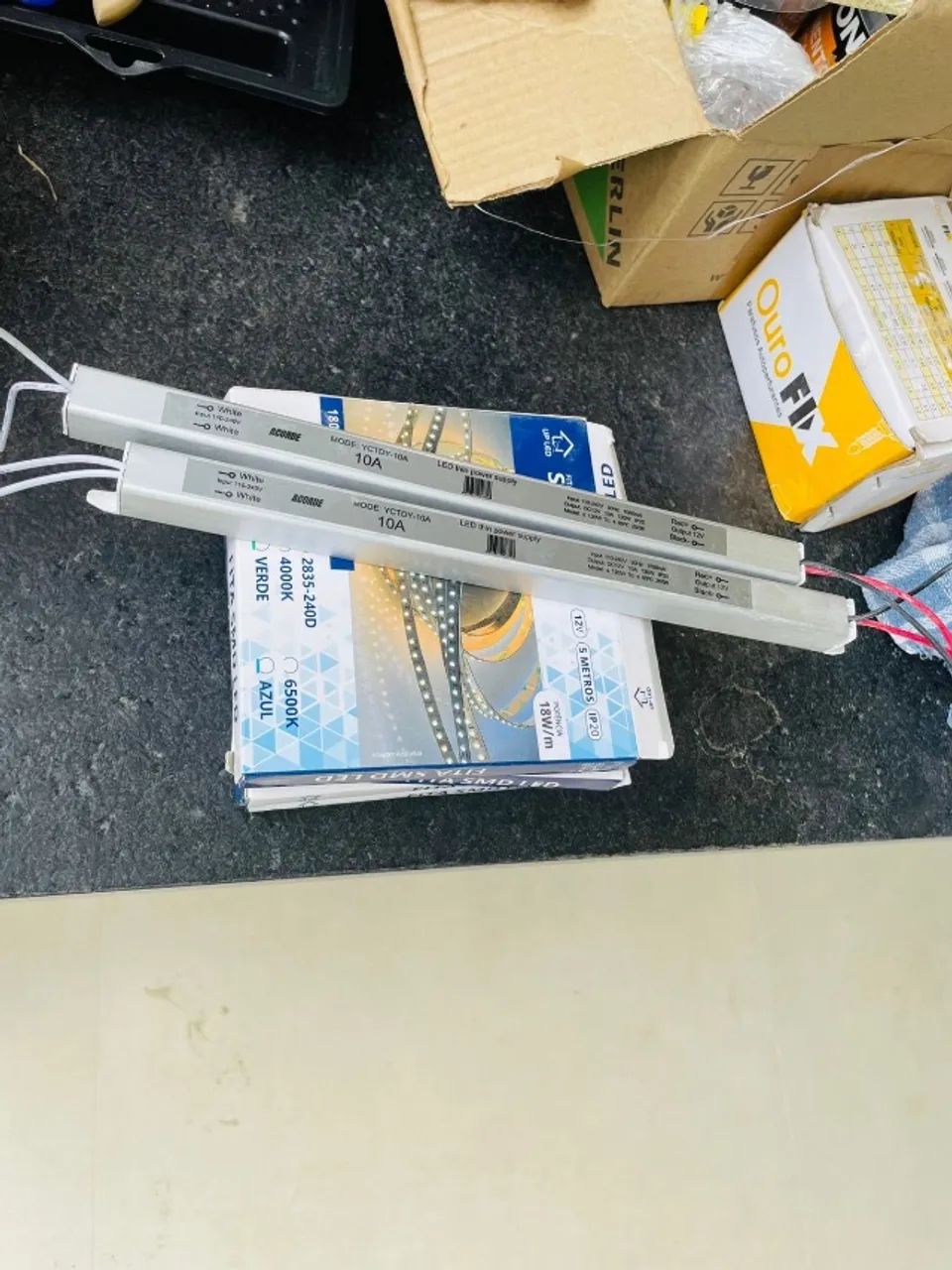 Perfil de led de embutir