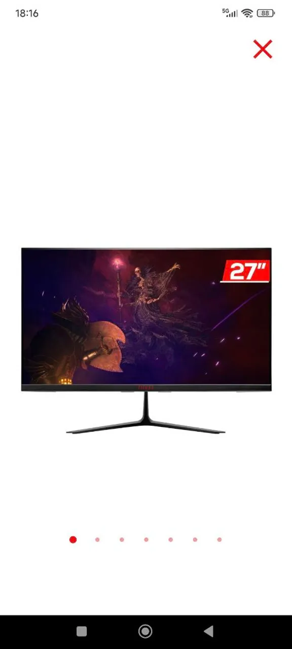 Monitor Gamer pichau 27p 100Hz novo