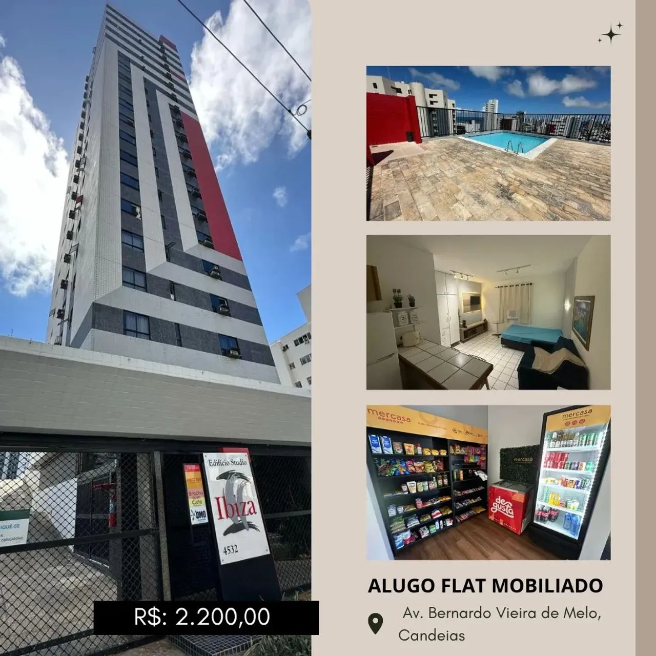 ALUGA-SE | FLAT STUDIO IBIZA CANDEIAS (MOBILIADO) Proximo ao Mar