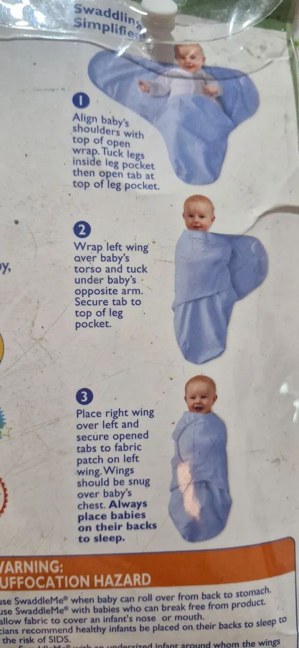 Pack com 3 sacos de dormir tipo cueiro de bebe swaddleme rosa - novo - Foto 3