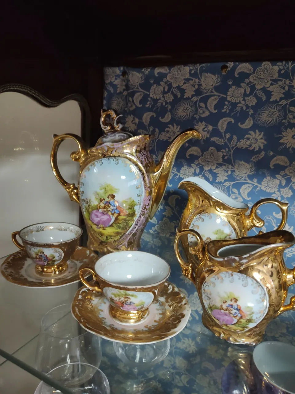 Conjunto de Porcelana Antigo Decorativo