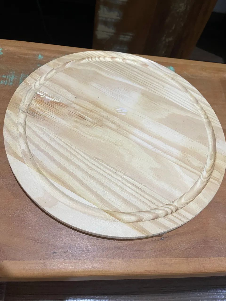 Tábua Redonda de Madeira - 34 cm de diâmetro  - Foto 5