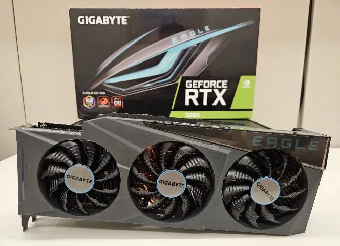Placa de vídeo Gigabyte RTX 3080 10GB Oc Eagle Triple Fan LED - Foto 2