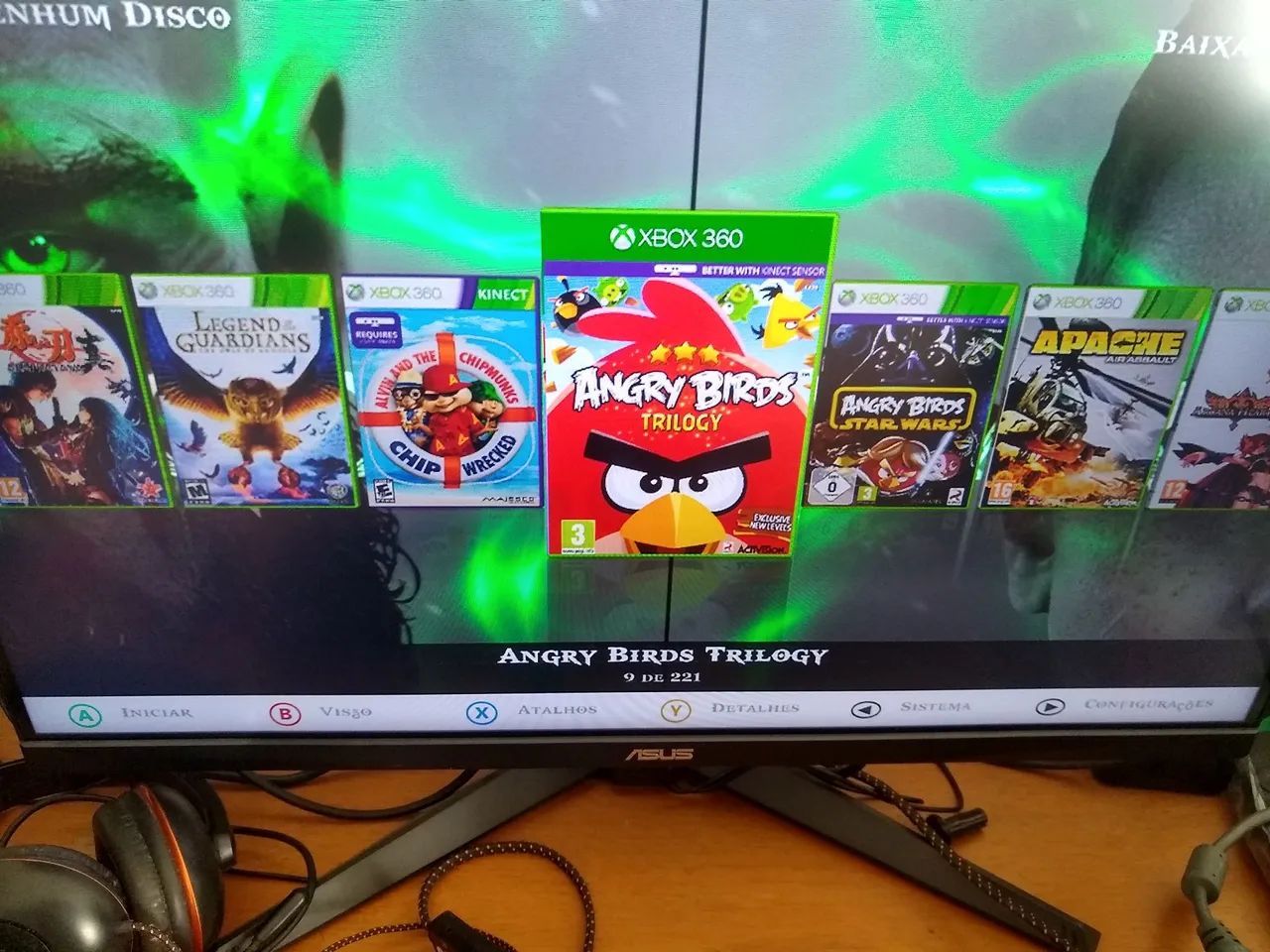 Xbox 360 Fat Com HD De 500 gigas com 221 jogos no HD - Foto 2
