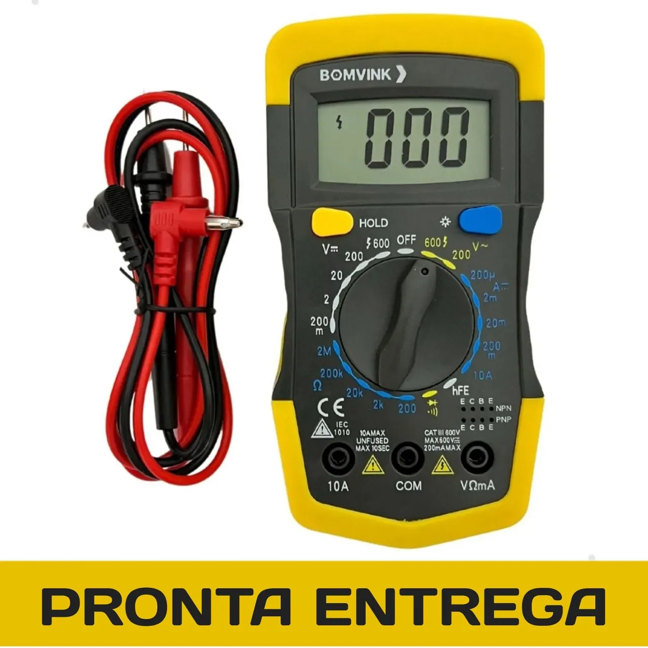 MULTÍMETRO DIGITAL BOMVINK - Pronta Entrega
