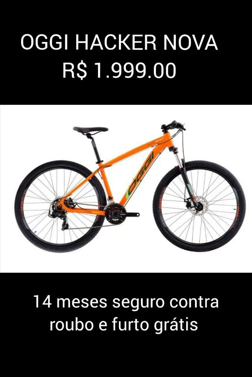 Bicicleta OGGI HACKER NOVA DE LOJA R$ 1.999.00