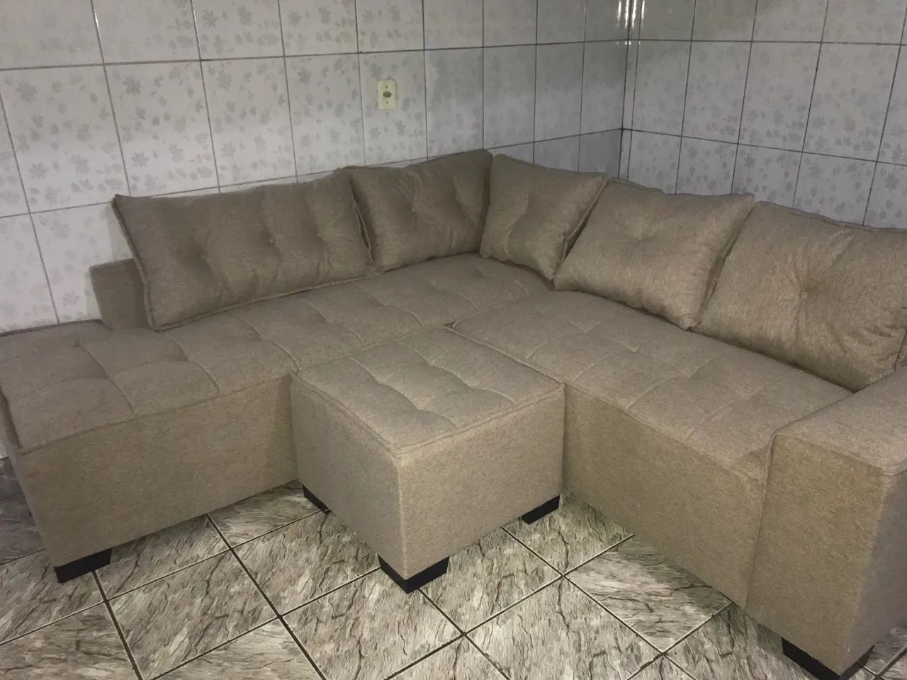 Reforma de sofá de suede para linho 