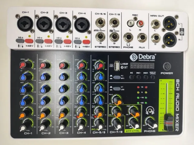 Mesa De Som Debra V8 - Mixers E Acessórios
