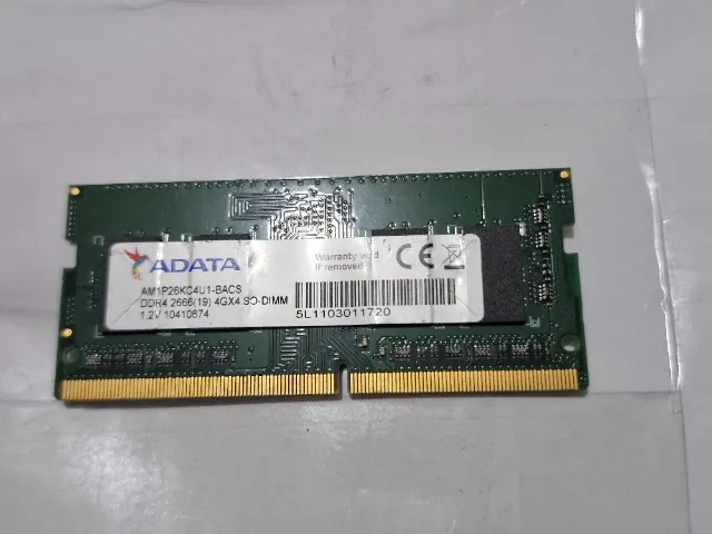 Memoria Adata Ddr4 4gb Notebook Pc4-2666 1rx4 1.2v