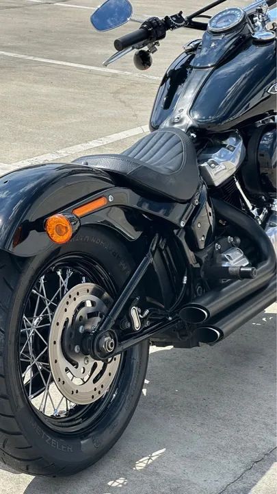Harley Davidson Softail Slim 2018 Preta  - Foto 3