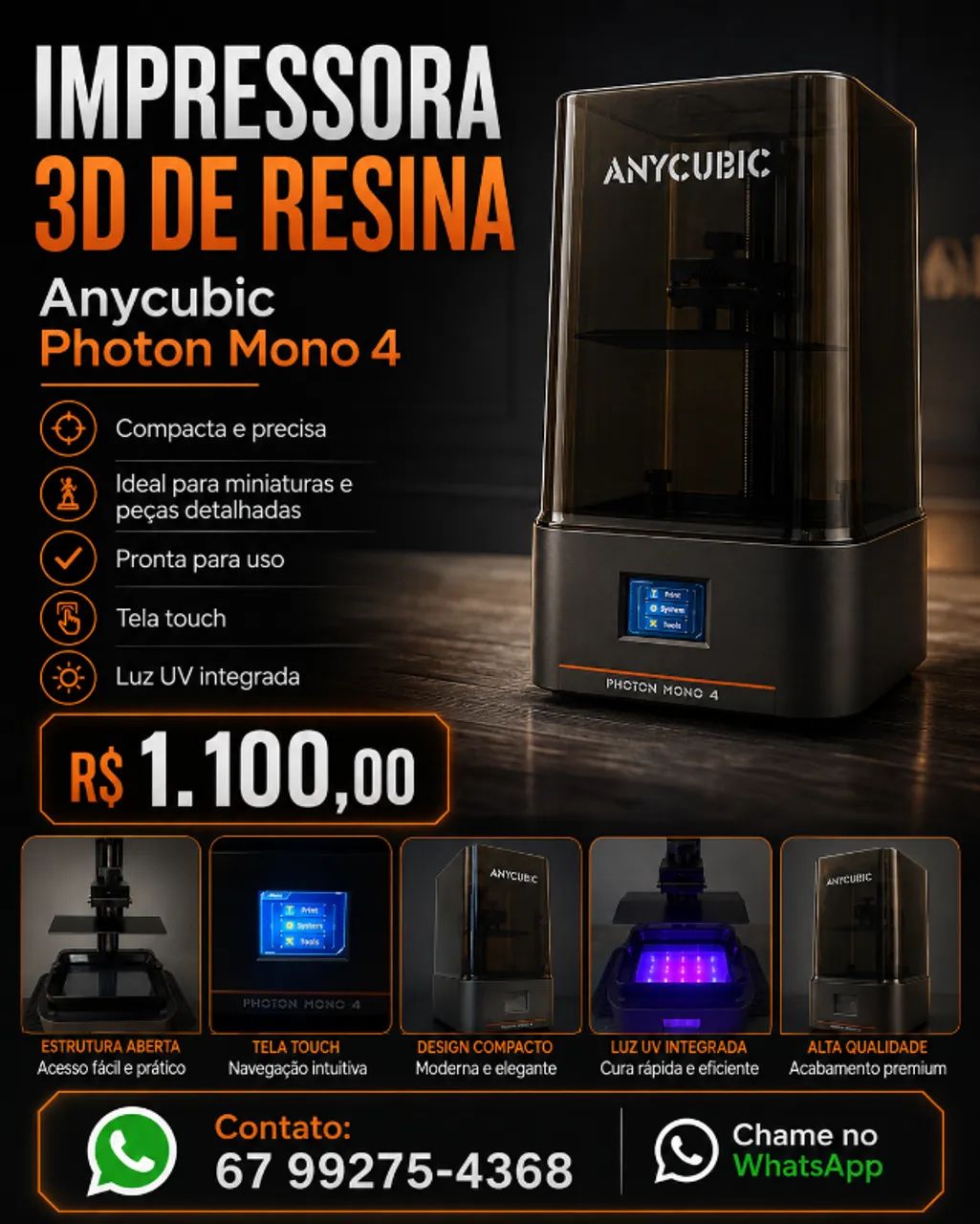 Impressora 3D Anycubic Photon Mono 4