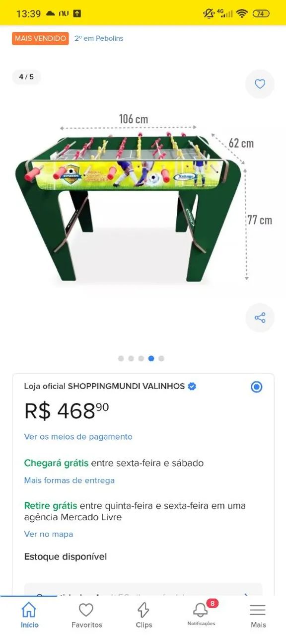 Mesa de pebolim - Foto 3