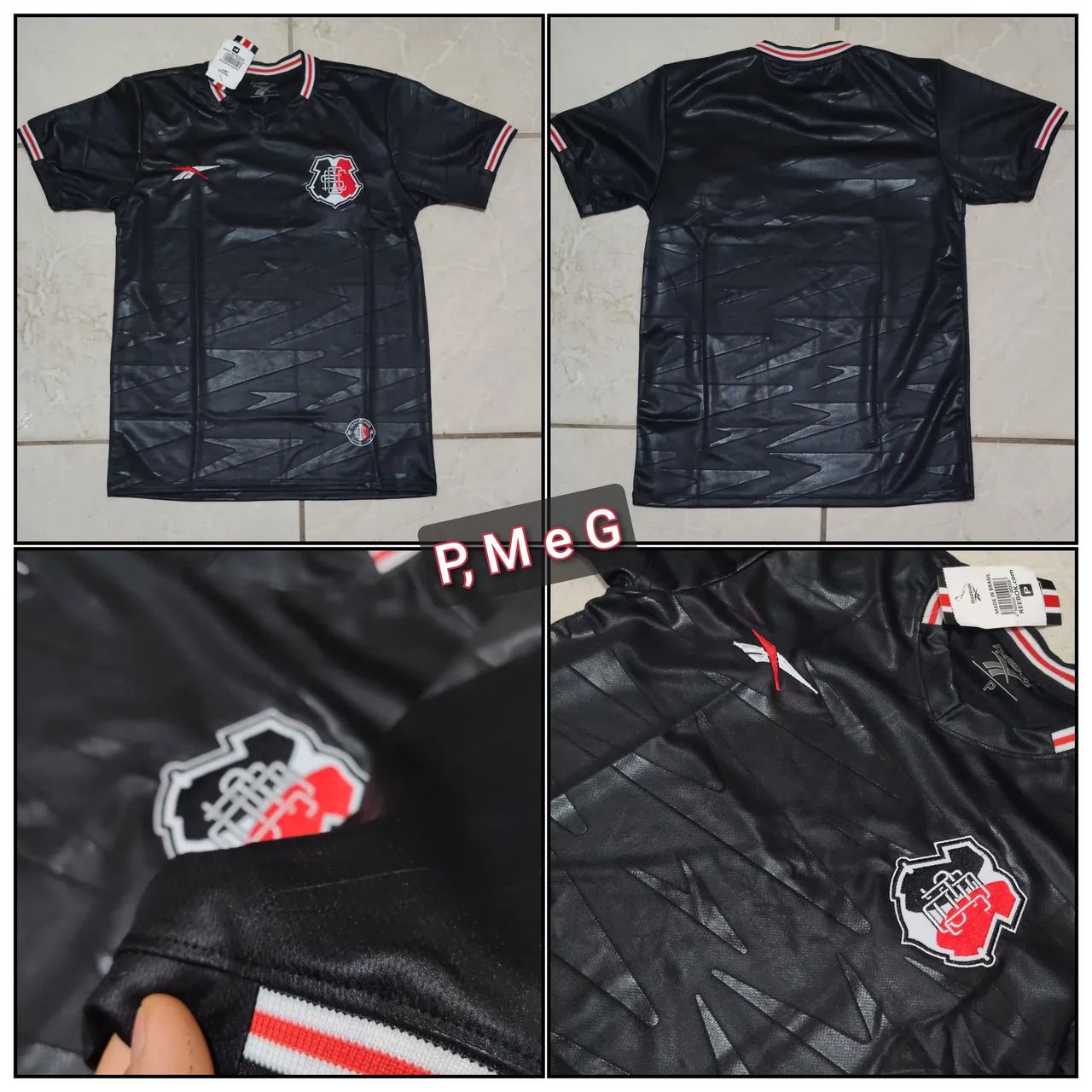 Camisa Santa Cruz preta Reebok (P, M e G)