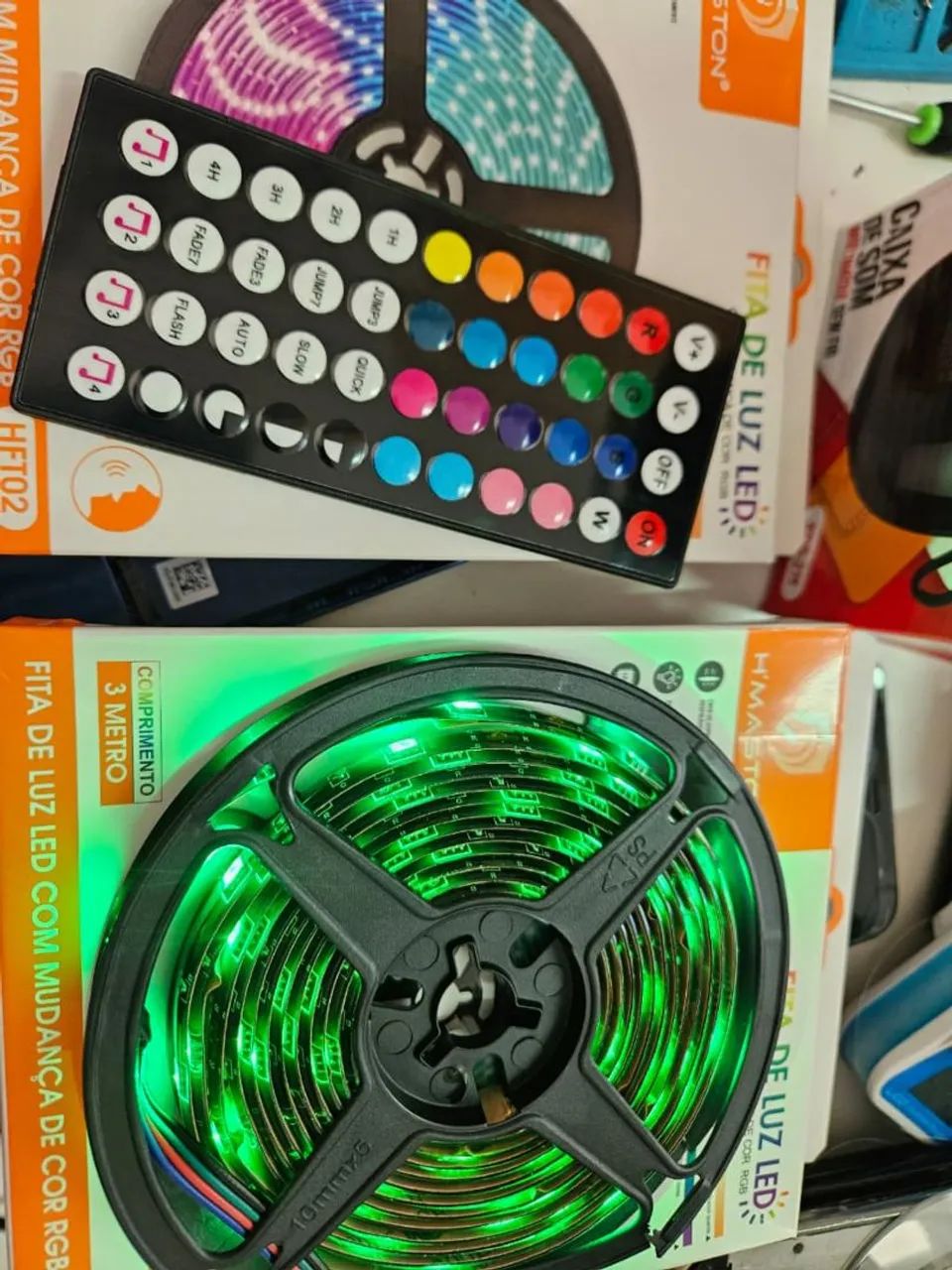 Fita Led 5050 Rgb Usb Com Sensor Rítmico 