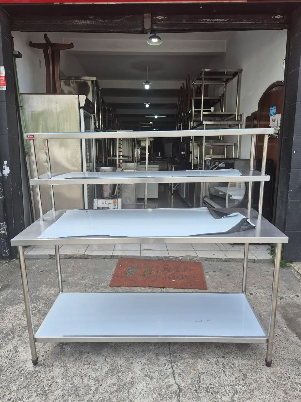 MESA INOX COM MONTANTE DUPLA  - Foto 4