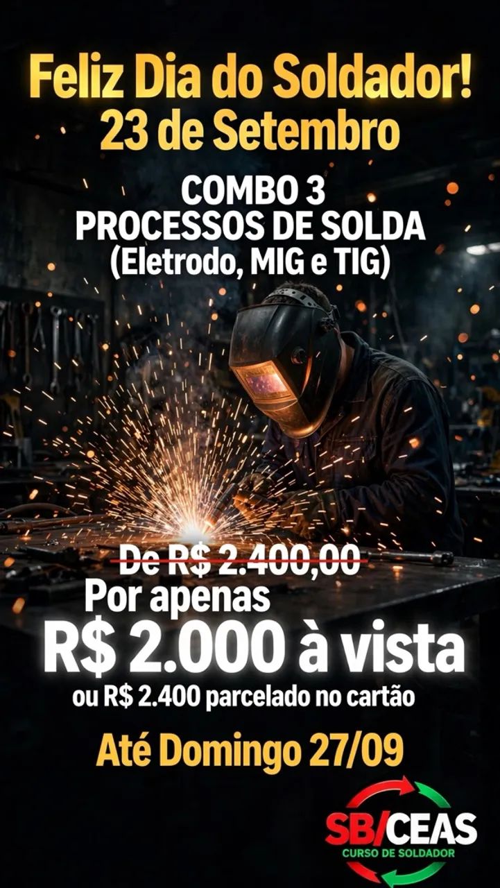 Curso profissionalizante de solda 