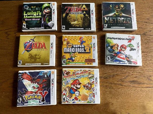 Lote 8 Jogos Originais Nintendo 3DS c/ Caixa e Manual - Impecáveis
